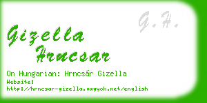 gizella hrncsar business card